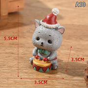 【MAX-22】Christmas Series Resin Animal Party Creative Mini Christma Tree Old Girl Kids Cute Gift Home Decoration Supplies Decor