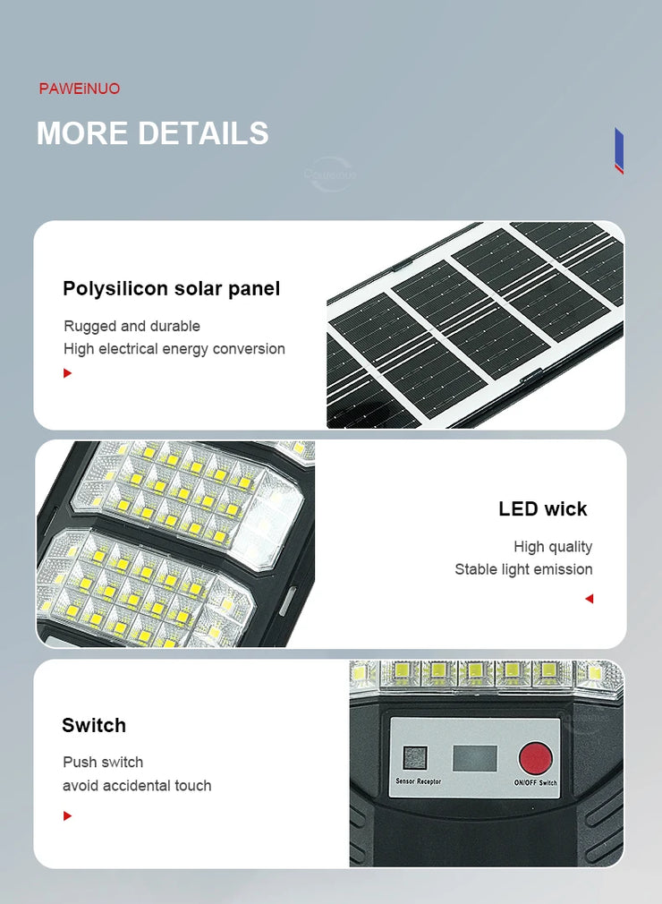 2025 Newly Upgraded Outdoor Solar Lamp 6000000LM Ultra-Bright Solar Light With Inductive Courtyard Lights Street Garden Lanterns