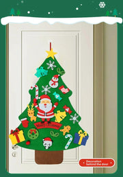 Christmas Wall Decoration Lighting Fixtures Children's Room Kindergarten Shopping Mall DIY Felt Cloth Christmas Tree Wall Lamp