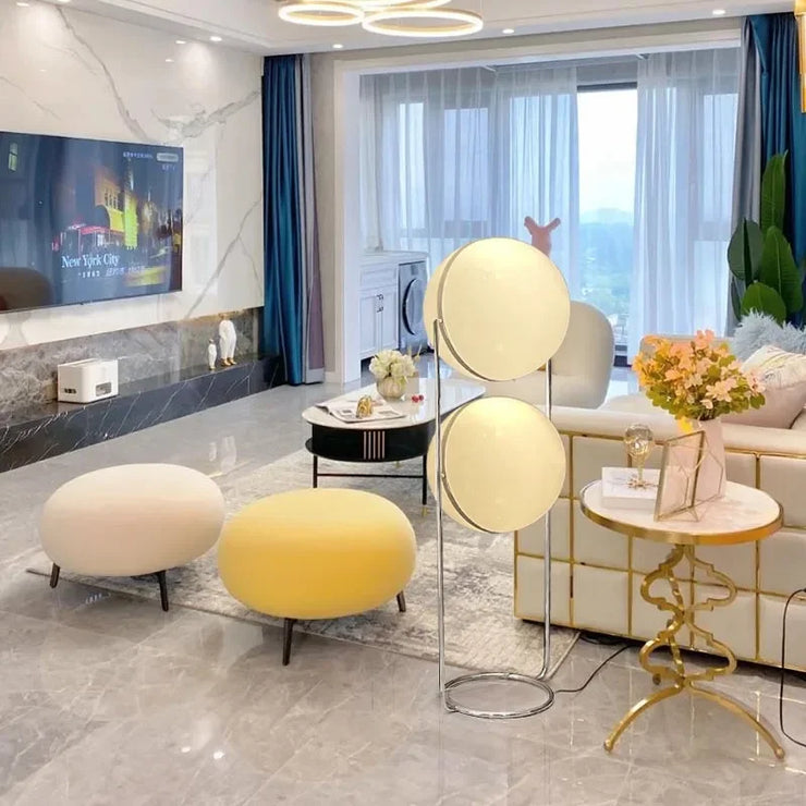 2025 Modern Creative LED Floor Lamp Chrome Metal White Acrylic Ball Lights Art Lighting Living Dining Room Bedroom Home Decor