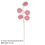 Christmas Decorations Candy Snow Berries Artificial Bouquet Xmas Tree Pendant Ornament Home Decor New Year 2025 Gift Accessories