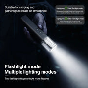 2025 10000Lums Dual Light Source Flashlight with Power Bank Function Built in Battery Camping Flash light with warning light