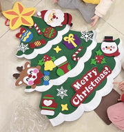 Christmas Wall Decoration Lighting Fixtures Children's Room Kindergarten Shopping Mall DIY Felt Cloth Christmas Tree Wall Lamp