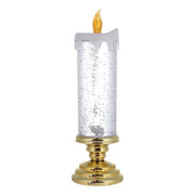 Christmas LED Candle Light Decorative Craft Night Lights Swirling Glitter Colorful Fantasy Crystal Night Lights Xmas Party Home