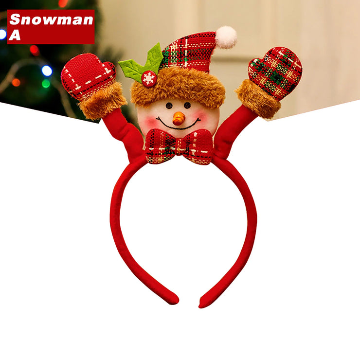 Christmas Headband Decoration for Kids Adult Cute Santa Elk Xmax Hair Accessories Costume Prop Christmas Decoration 2024 Navidad