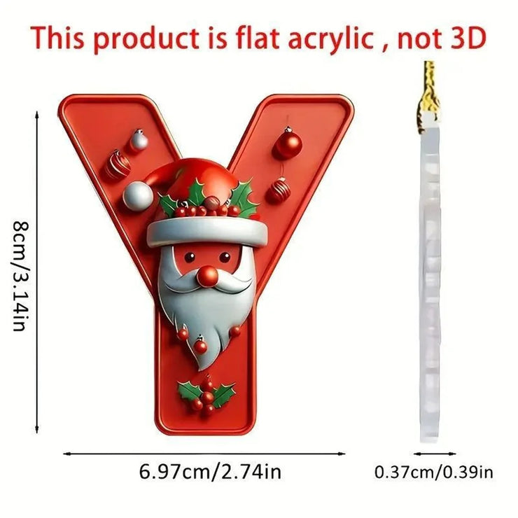 Christmas Acrylic Letter Pendant 2024 Merry Cristmas Decoration for Home Xmas Tree Hanging Ornaments Navidad Natal New Year 2025