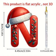 Christmas Acrylic Letter Pendant 2024 Merry Cristmas Decoration for Home Xmas Tree Hanging Ornaments Navidad Natal New Year 2025