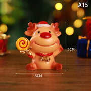 【MAX-22】Christmas Series Resin Animal Party Creative Mini Christma Tree Old Girl Kids Cute Gift Home Decoration Supplies Decor