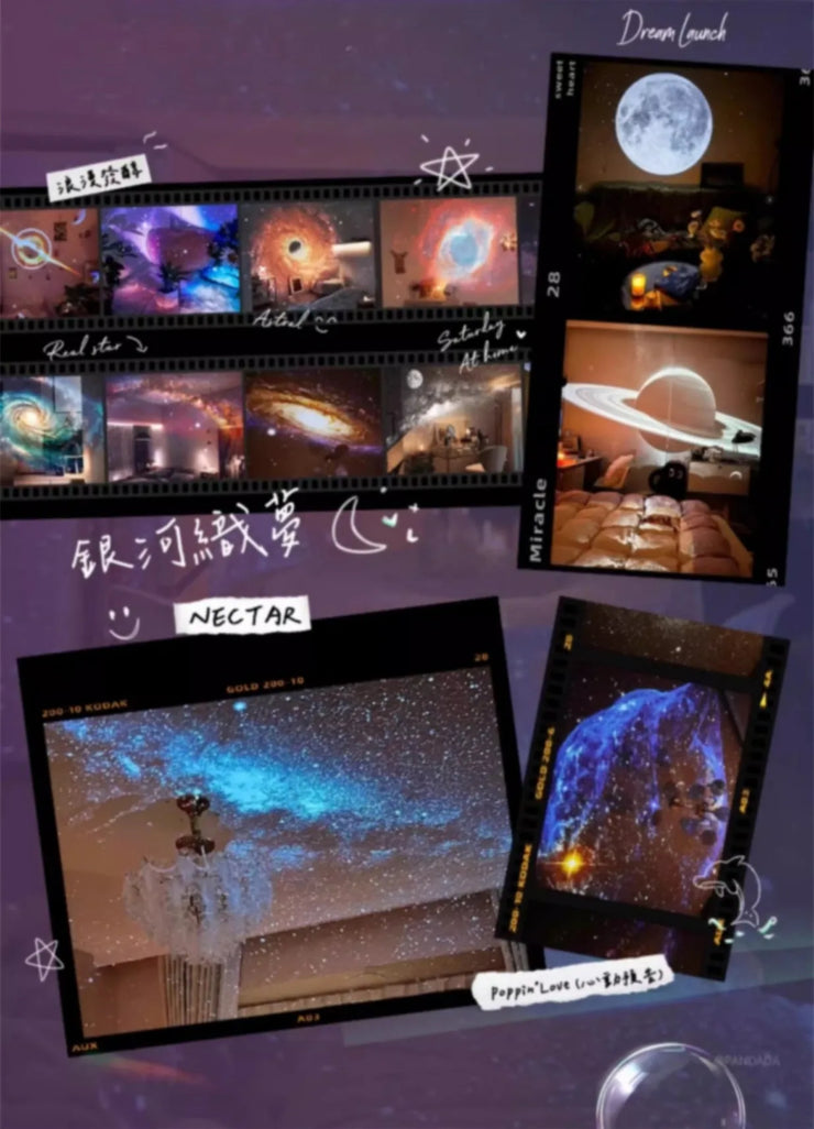 2025 Dynamic Meteor 12 in 1 Ultra Clear Galaxy Projector Lamp Rotary Planetarium Projector Light with Music Player for Kids Gift