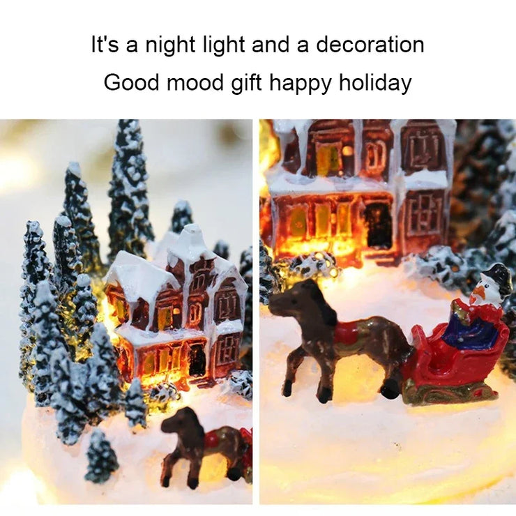 Christmas Decorations LED Night Lights Luminous Landscape House Children&