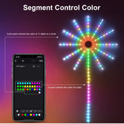 Christmas Fireworks Light RGBIC LED String Light USB LED Garland Lamp Outdoor Garden Room Camping Wedding Decor Fairy Lights