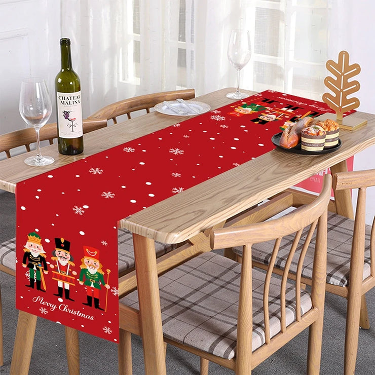 Christmas Table Runner Merry Christmas Decoration for Home Xmas Party Decor 2025 Navidad Notal Noel Ornament Happy New Year 2026