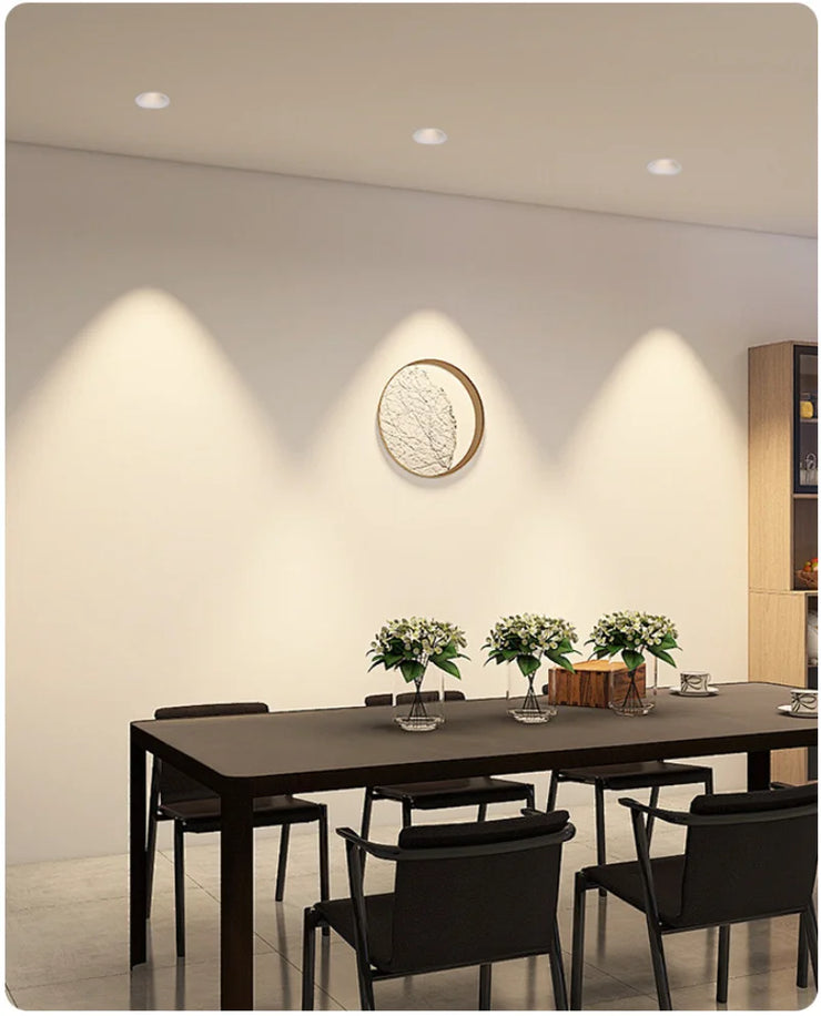 2025 New type LED curved surface spotlights, anti-glare downlights, living room and bedroom ceiling lights for indoor lighting