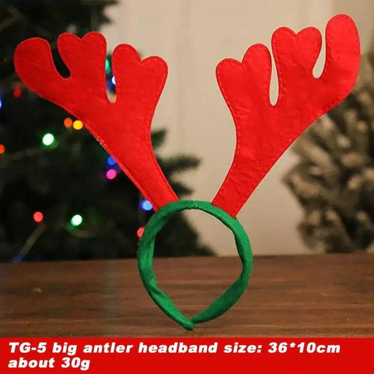 Christmas Headband Decoration for Kids Adult Cute Santa Elk Xmax Hair Accessories Costume Prop Christmas Decoration 2024 Navidad