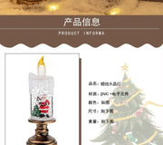 Christmas Candle Night Light Desktop Decoration - LED Luminous Ambient Ornament Gift for Home Scene Setup