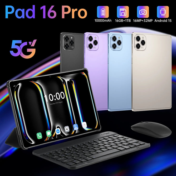 2025NEW Tablet Pad 6 Pro Global Version Original Android 14 11Inch16GB+1TB 5G Dual SIM Smart Tablets pc with keyboard WiFi