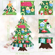 Christmas Wall Decoration Lighting Fixtures Children's Room Kindergarten Shopping Mall DIY Felt Cloth Christmas Tree Wall Lamp