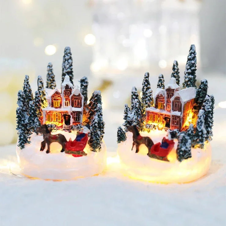 Christmas Decorations LED Night Lights Luminous Landscape House Children&