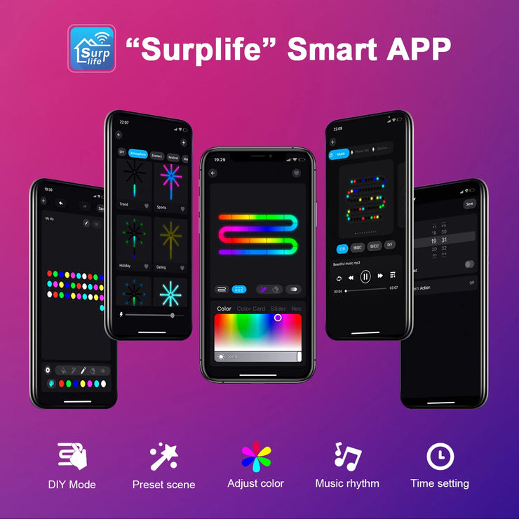 Christmas Fireworks Light RGBIC LED String Light USB LED Garland Lamp Outdoor Garden Room Camping Wedding Decor Fairy Lights