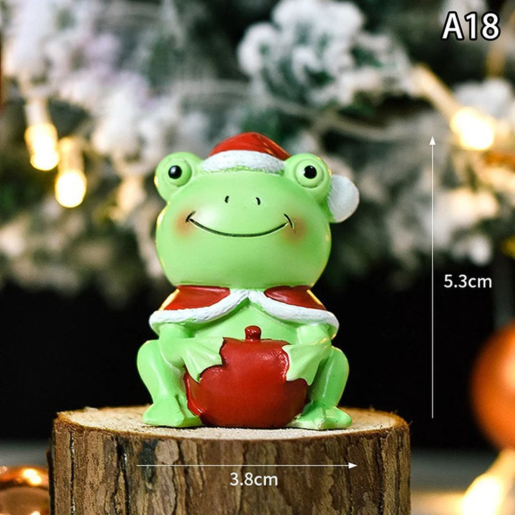 【MAX-22】Christmas Series Resin Animal Party Creative Mini Christma Tree Old Girl Kids Cute Gift Home Decoration Supplies Decor