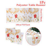 Christmas Table Runner Merry Christmas Decoration for Home Xmas Party Decor 2025 Navidad Notal Noel Ornament Happy New Year 2026