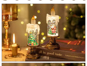 Christmas Candle Night Light Desktop Decoration - LED Luminous Ambient Ornament Gift for Home Scene Setup