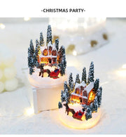 Christmas Decorations LED Night Lights Luminous Landscape House Children's Gift Christmas New Year Ornaments Festival Lighting