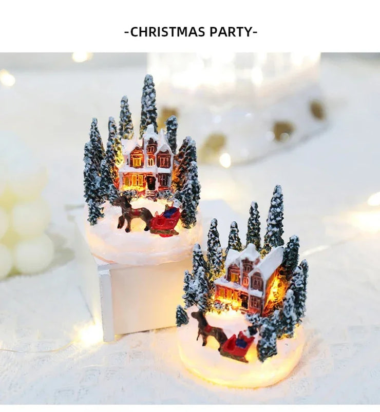 Christmas Decorations LED Night Lights Luminous Landscape House Children&