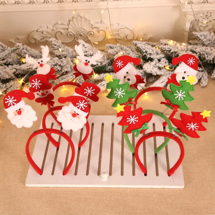 Christmas Headband Kids Adult Santa Claus Elk Xmax Hair Accessories Party Photo Props Christmas Decoration New Year Gifts
