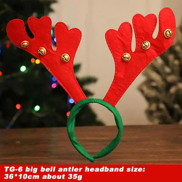 Christmas Headband Decoration for Kids Adult Cute Santa Elk Xmax Hair Accessories Costume Prop Christmas Decoration 2024 Navidad