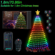 Christmas Decorations 2024 Christmas Tree Led Lights String Application DIY Image LED RGB IC Fairy Lights Bluetooth Control