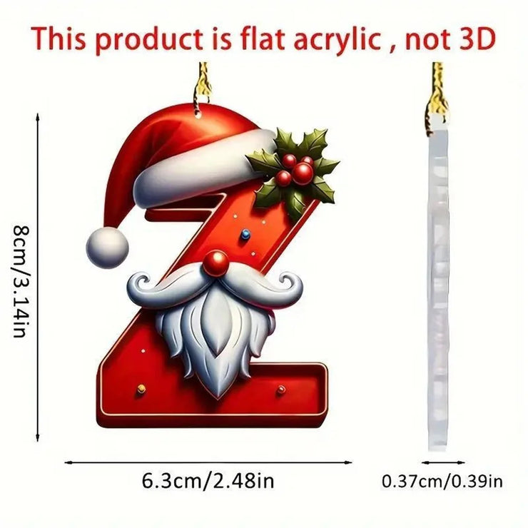 Christmas Acrylic Letter Pendant 2024 Merry Cristmas Decoration for Home Xmas Tree Hanging Ornaments Navidad Natal New Year 2025