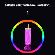 Christmas LED Candle Light Decorative Craft Night Lights Swirling Glitter Colorful Fantasy Crystal Night Lights Xmas Party Home