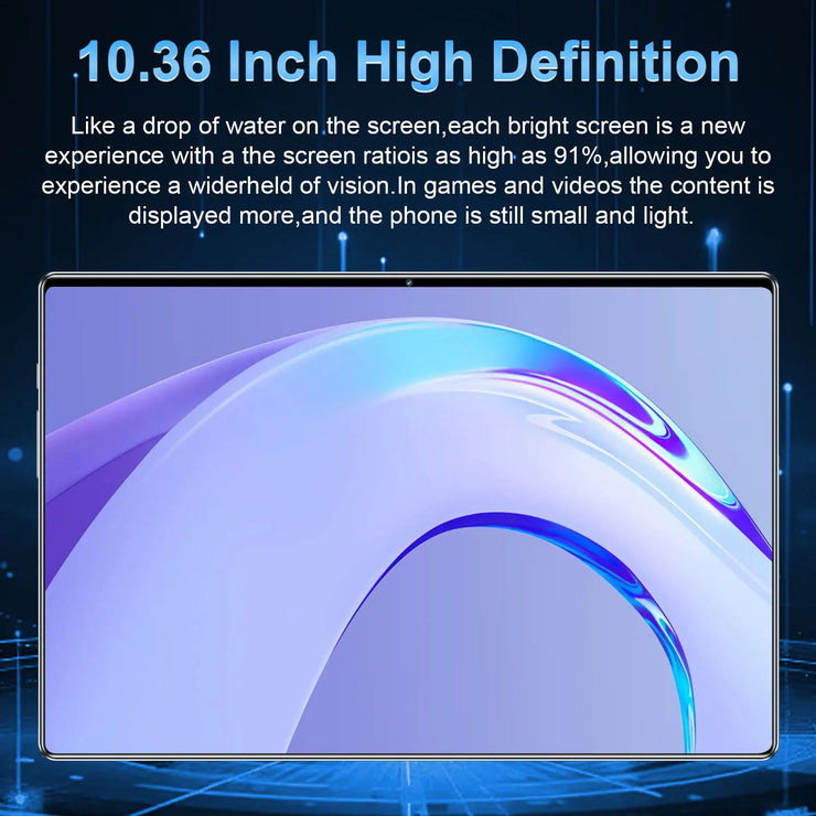 2025 Tablet Android 20000mAh 10.36 inch Global Version 22GB+2TB New Network 14 Core Android 13.0 Wifi Tablet