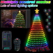 Christmas Decorations 2024 Christmas Tree Led Lights String Application DIY Image LED RGB IC Fairy Lights Bluetooth Control