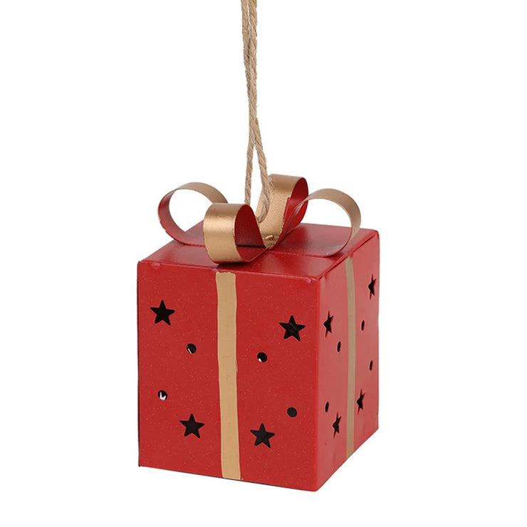 Christmas Wrought Iron Box Festive Wrought Iron Decoration For Family Christmas Ornaments 2025 New Year&