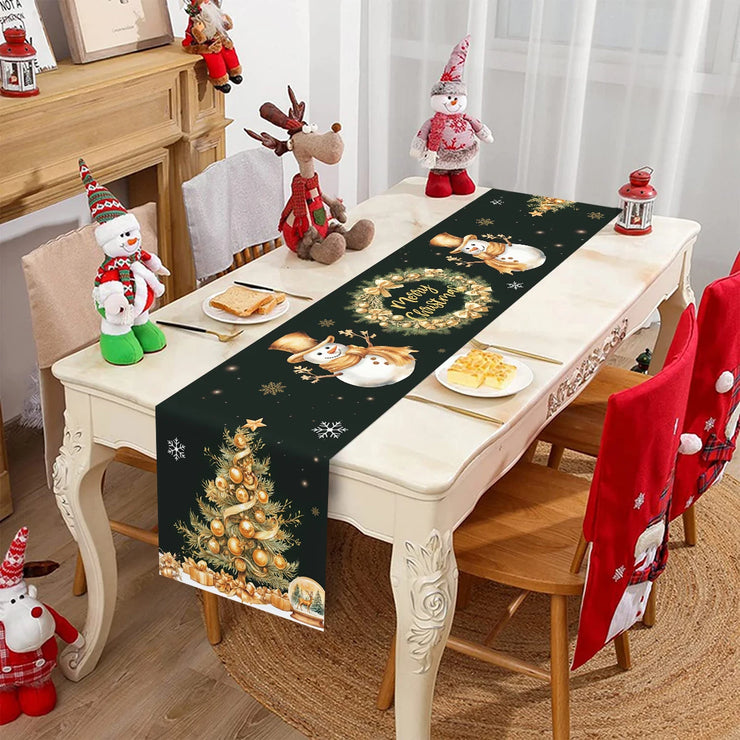 Christmas Table Runner Merry Christmas Decoration for Home Xmas Party Decor 2025 Navidad Notal Noel Ornament Happy New Year 2026