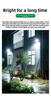 2025 1200LM High Power Solar Led Light Outdoor Powerful Outdoor Motion Sensor Solar Lamp Waterproof Garden Wall Yard Street Lamp