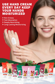 Christmas themed hand cream -30pcs -5 flavors, - deep moisturizing and soft formula, long-lasting fragrance