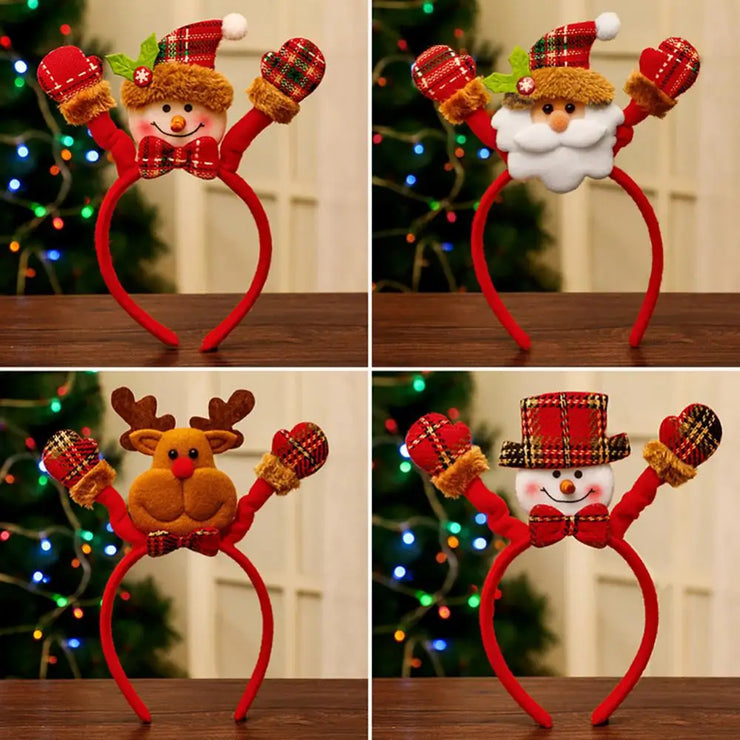Christmas Headband Decoration for Kids Adult Cute Santa Elk Xmax Hair Accessories Costume Prop Christmas Decoration 2024 Navidad