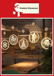 Merry Christmas LED Fairy Lights Santa Claus Elk Living Doors Windows Decoration New Year Gift 2025 Christmas Tree Hanging Light