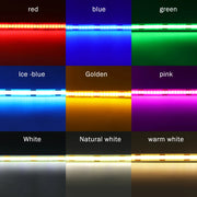CR2025 Powered COB LED Light Strip 5V 8mm PCB Flexible Tape Ribbon Night Lamp TV Backlights Warm/White/Red/Green/Pink/Ice Blue