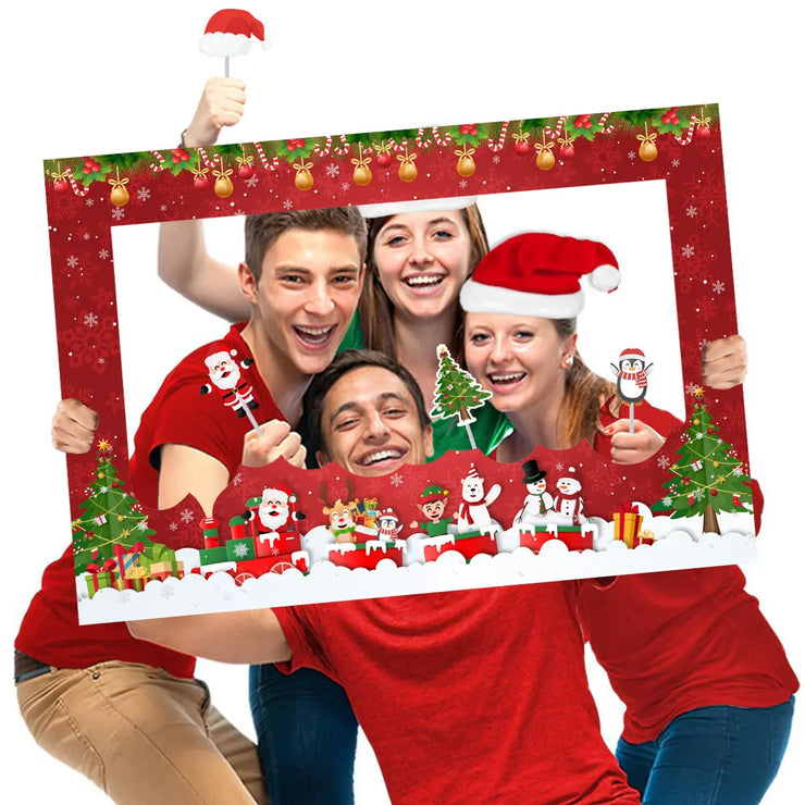 Christmas Photo Frame 2025 Merry Christmas Decorations for Home Navidad Cristmas Party Supplies Ornament Xmas Gift New Year 2026