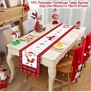 Christmas Table Runner Merry Christmas Decoration for Home Xmas Party Decor 2025 Navidad Notal Noel Ornament Happy New Year 2026