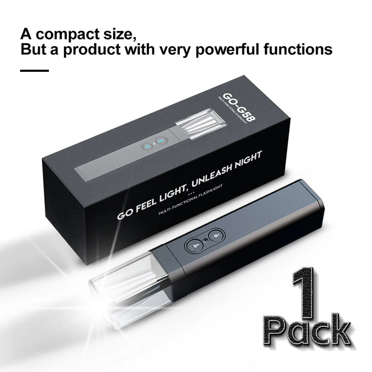 2025 10000Lums Dual Light Source Flashlight with Power Bank Function Built in Battery Camping Flash light with warning light