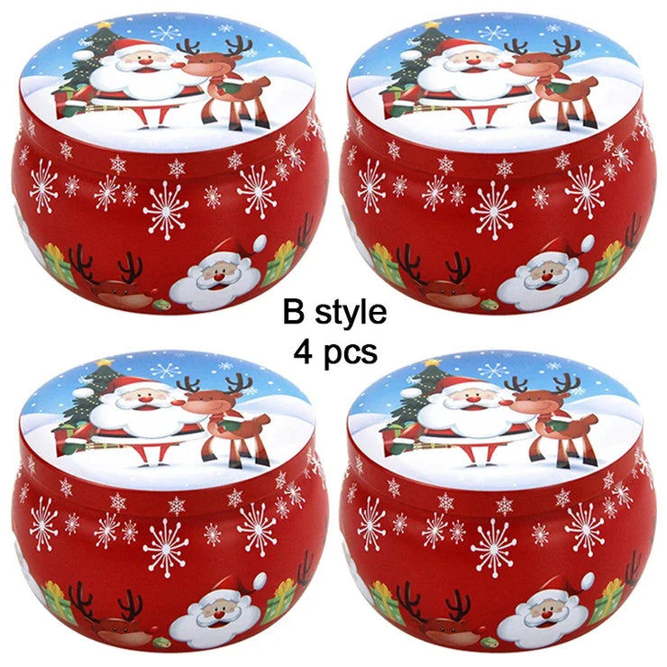 Christmas Candy Box Chocolate Sweets Aromatherapy Candle Jars DIY Ornaments Childrens Christmas Gifts 2025 New Year Decoration