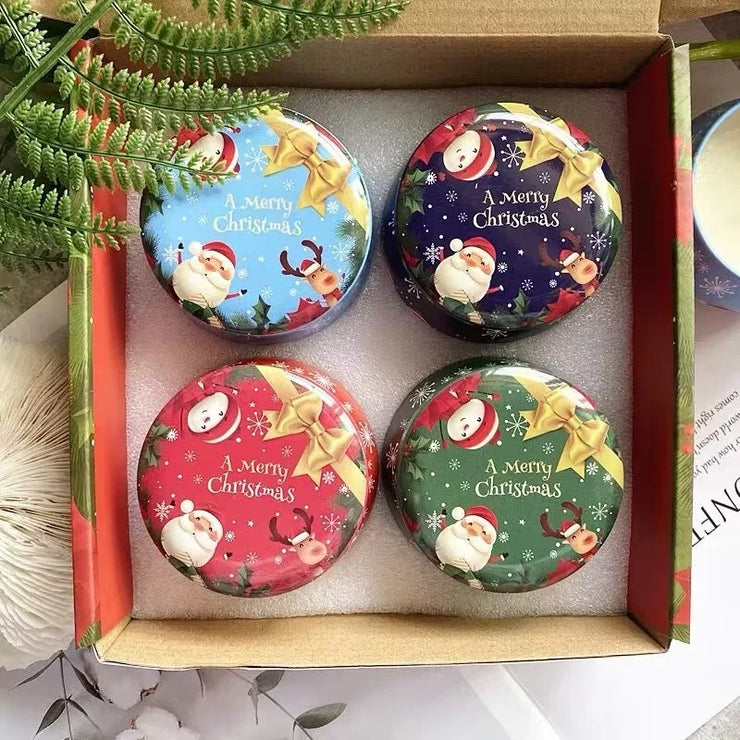 Christmas Candy Box Chocolate Sweets Aromatherapy Candle Jars DIY Ornaments Childrens Christmas Gifts 2025 New Year Decoration