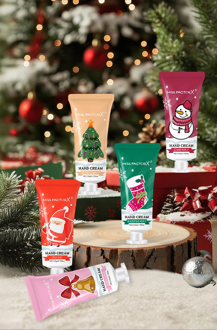 Christmas themed hand cream -30pcs -5 flavors, - deep moisturizing and soft formula, long-lasting fragrance