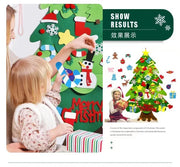 Christmas Wall Decoration Lighting Fixtures Children's Room Kindergarten Shopping Mall DIY Felt Cloth Christmas Tree Wall Lamp