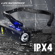 2025New Induction LED Headlamp  Ear Hook Lightweight Waterproof Hands-Free Flashlight for Fishing Cycling Running Camping Hiking